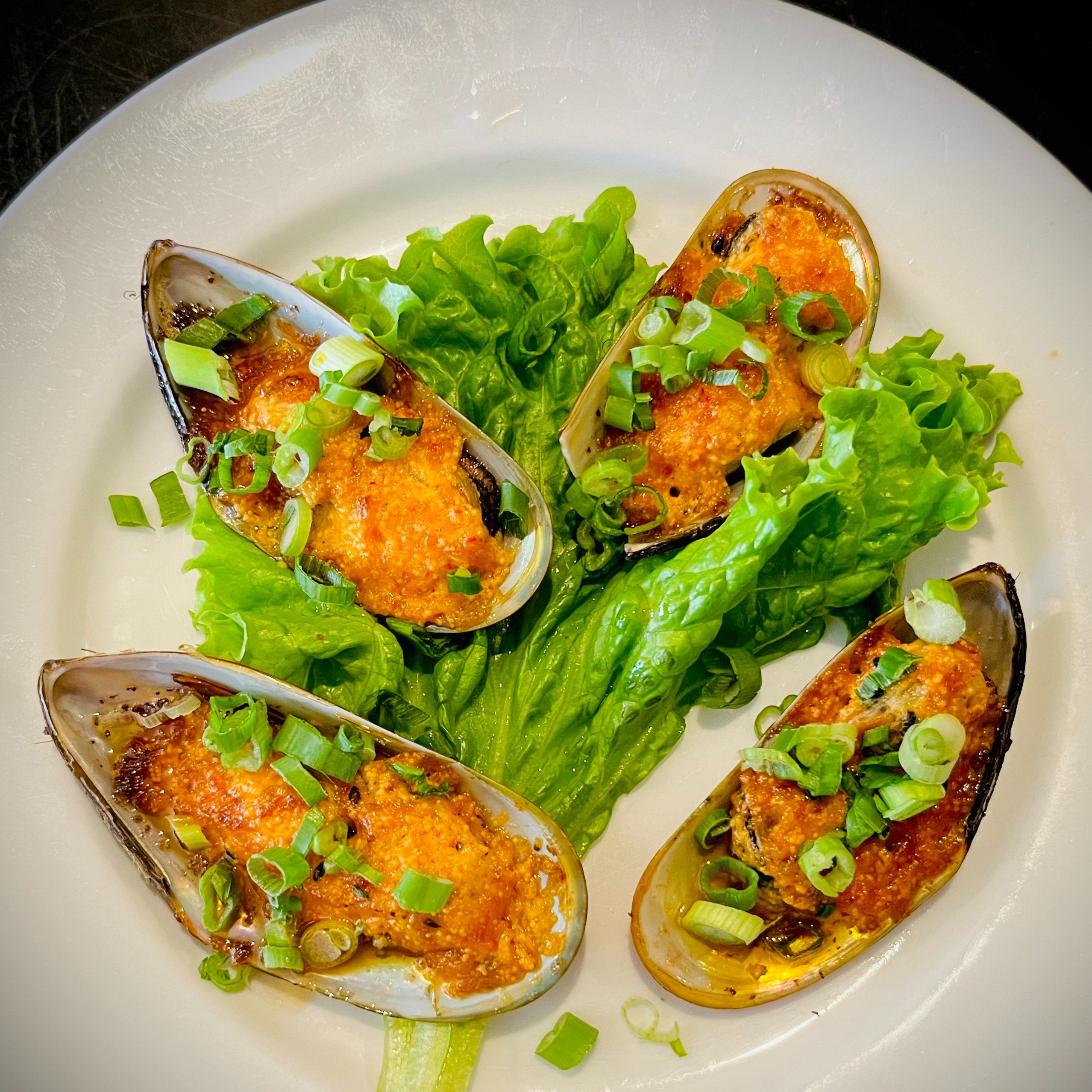 25. Baked Green Mussels.