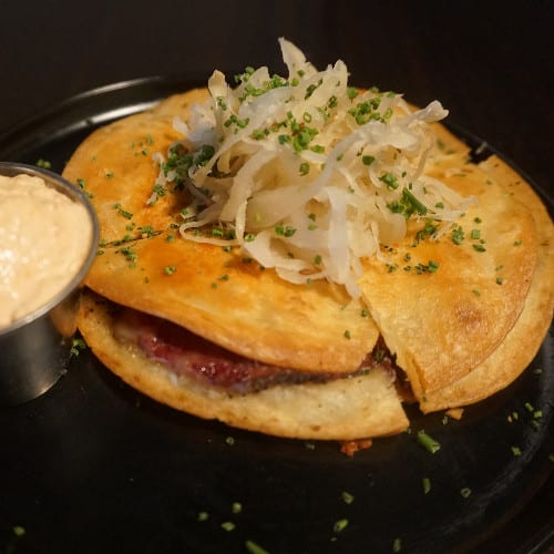 Pastrami Rueben Quesadilla.