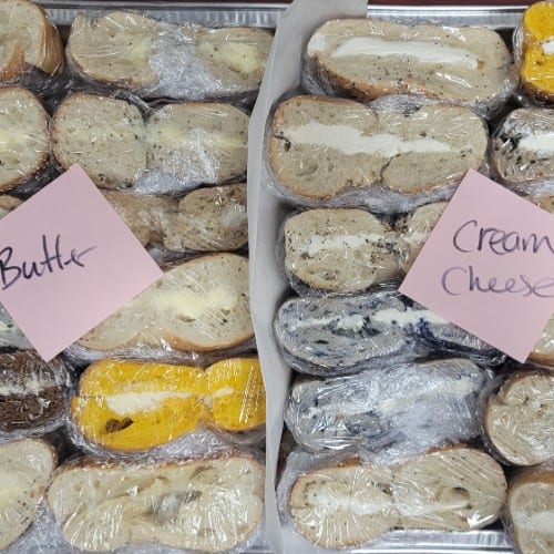 One Dozen Cream Cheese & Butter Bagel.