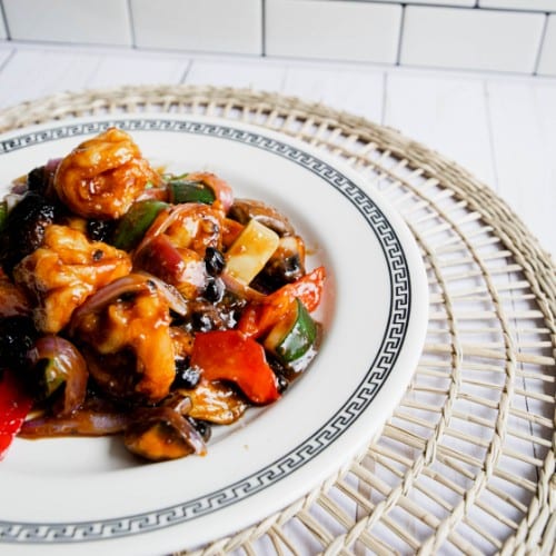 Black Bean Sauce Stir-Fry Dinner.