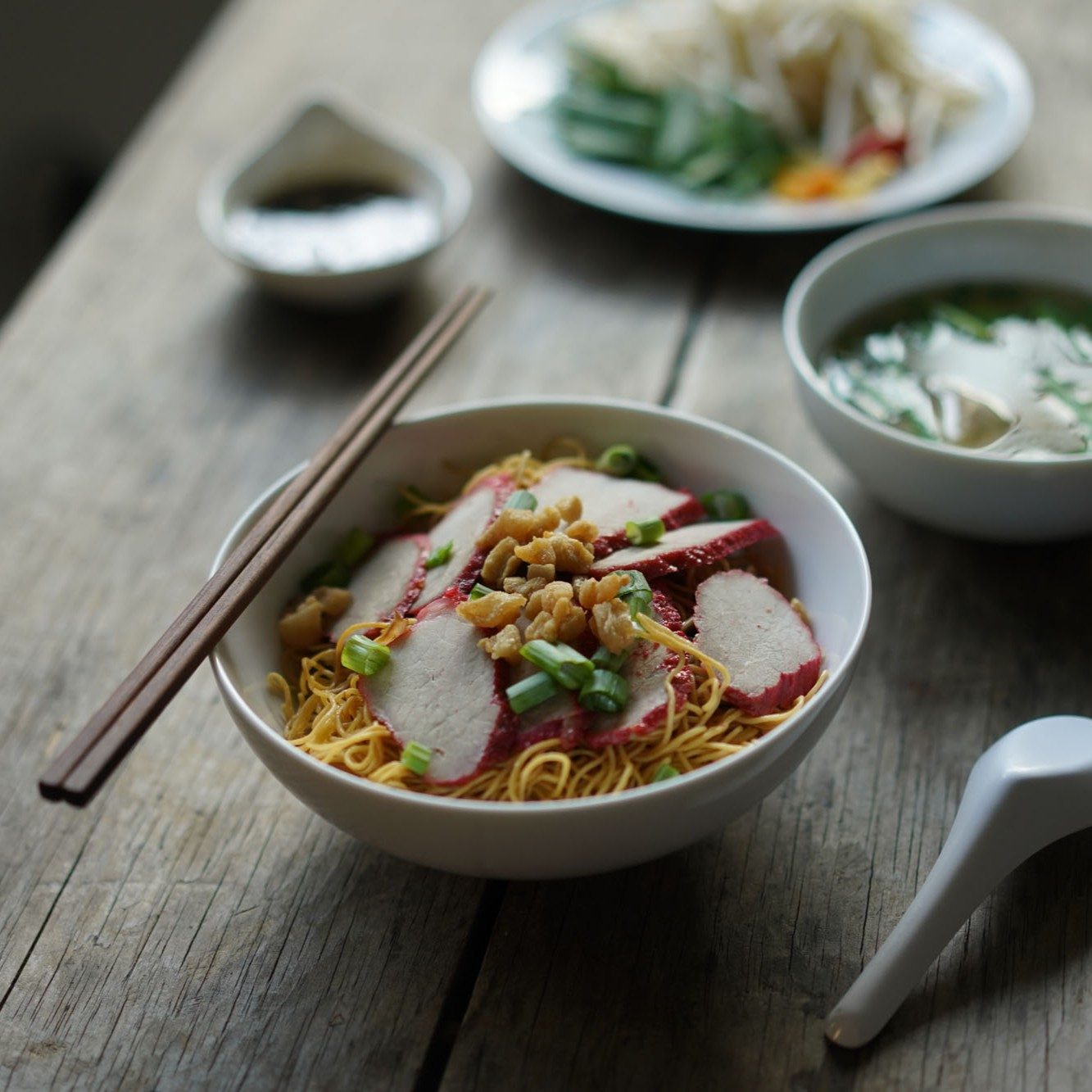 T14. BBQ Pork w/ Egg Noodle Soup (Mi Xa Xiu).