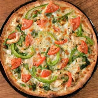 Chicken Spinach Alfredo Pizza