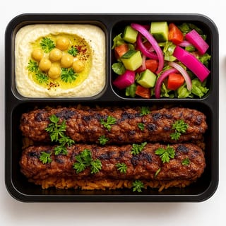 Juicy Egyptian Kofta Kabob Plate