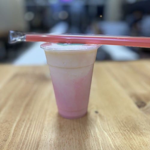 Strawberry Peach Smoothie ( Only Large Size ).