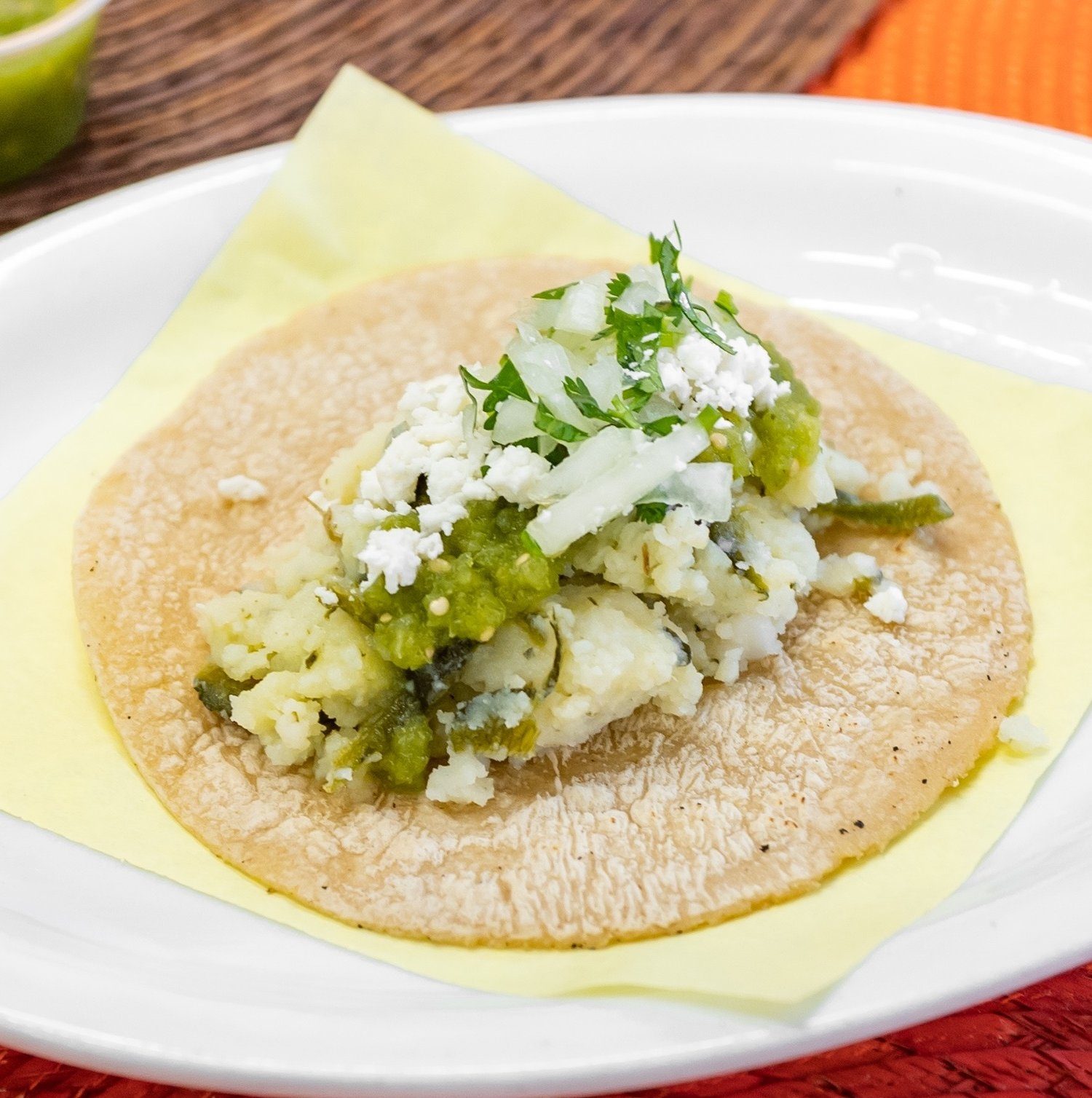 Taco - Papa Con Rajas.