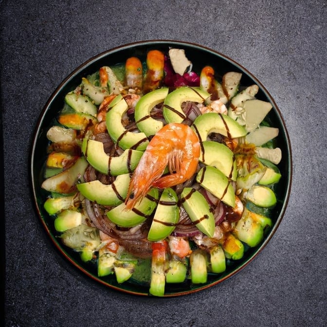 Botana De Camarón Y Pulpo / Shrimp and Octopus Appetizer.