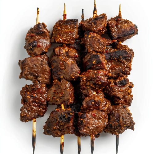 Beef Tikka Kabob Skewer.