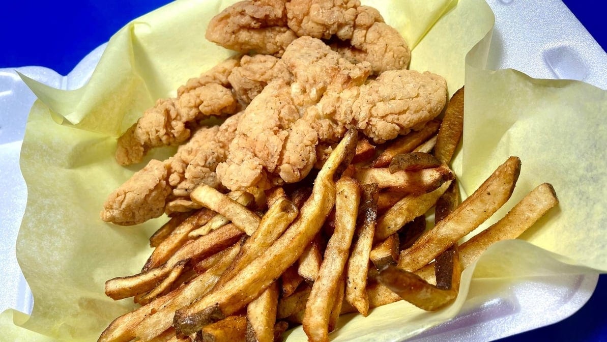 2 Strips with Fries.