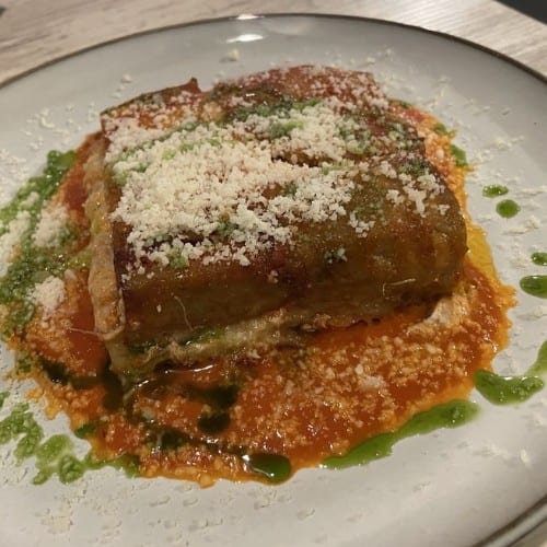 Eggplant Parmigiana.