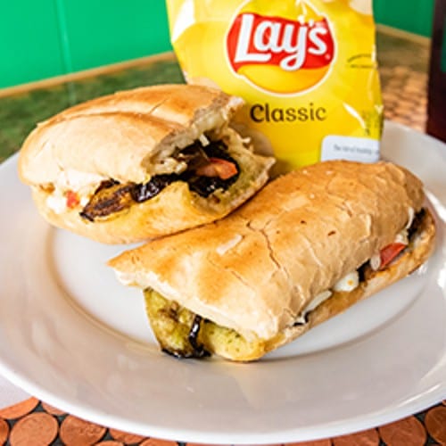 Large Roasted Eggplant Po’boy.