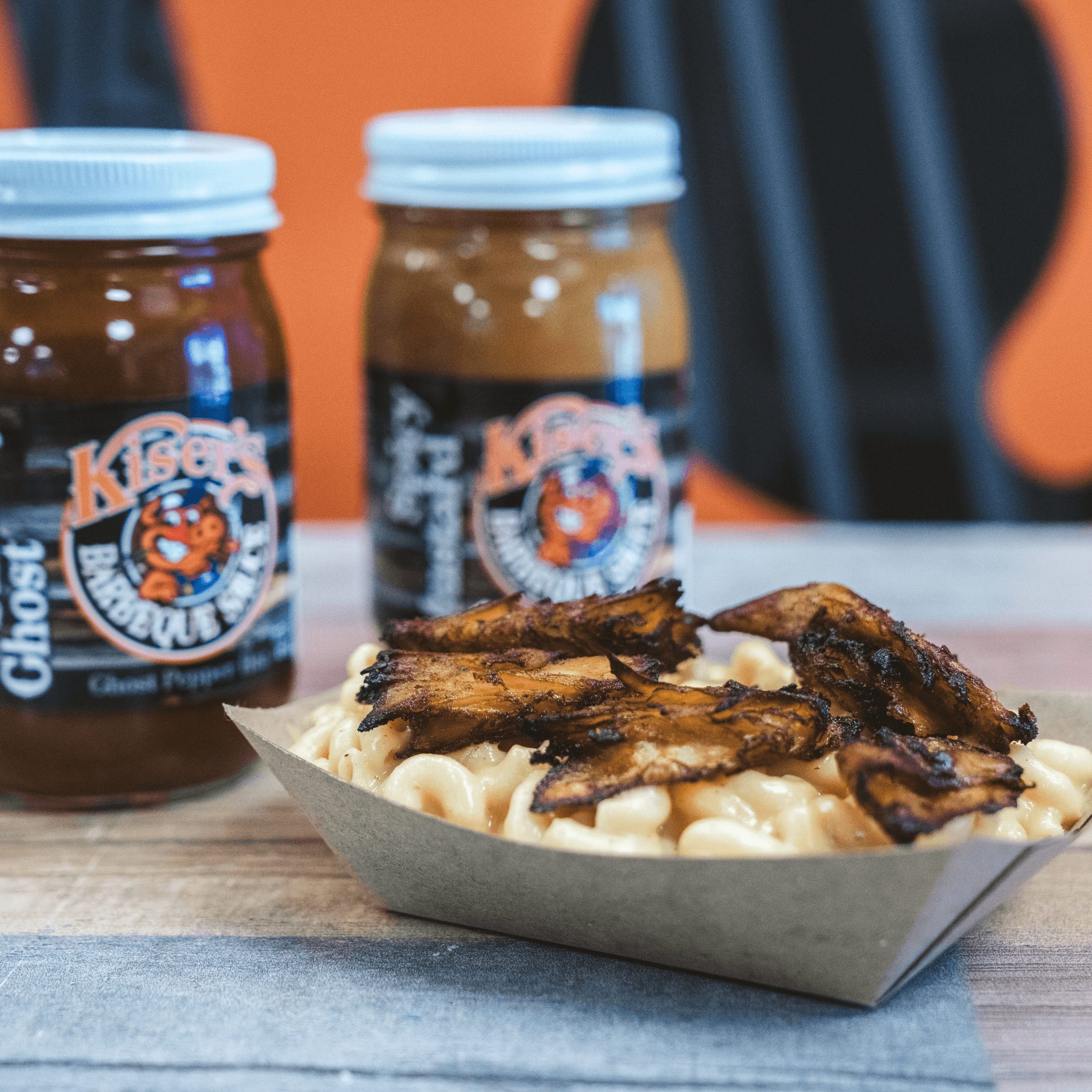 Plant-Based Chicken Loaded Mac.