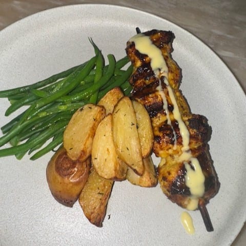 Bell & Evans Chicken Skewer.