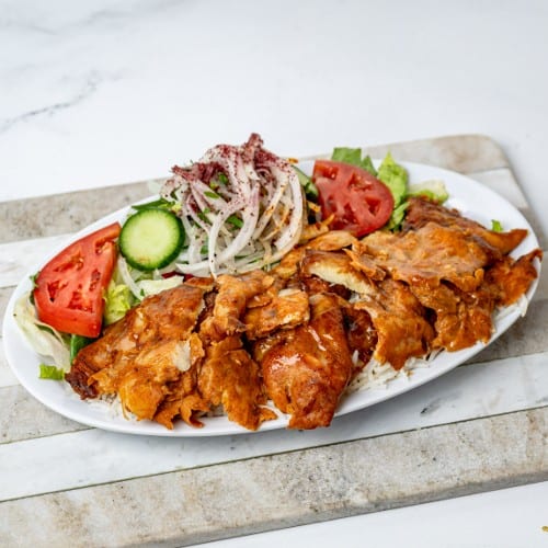 Double Chicken Shawarma Plate.