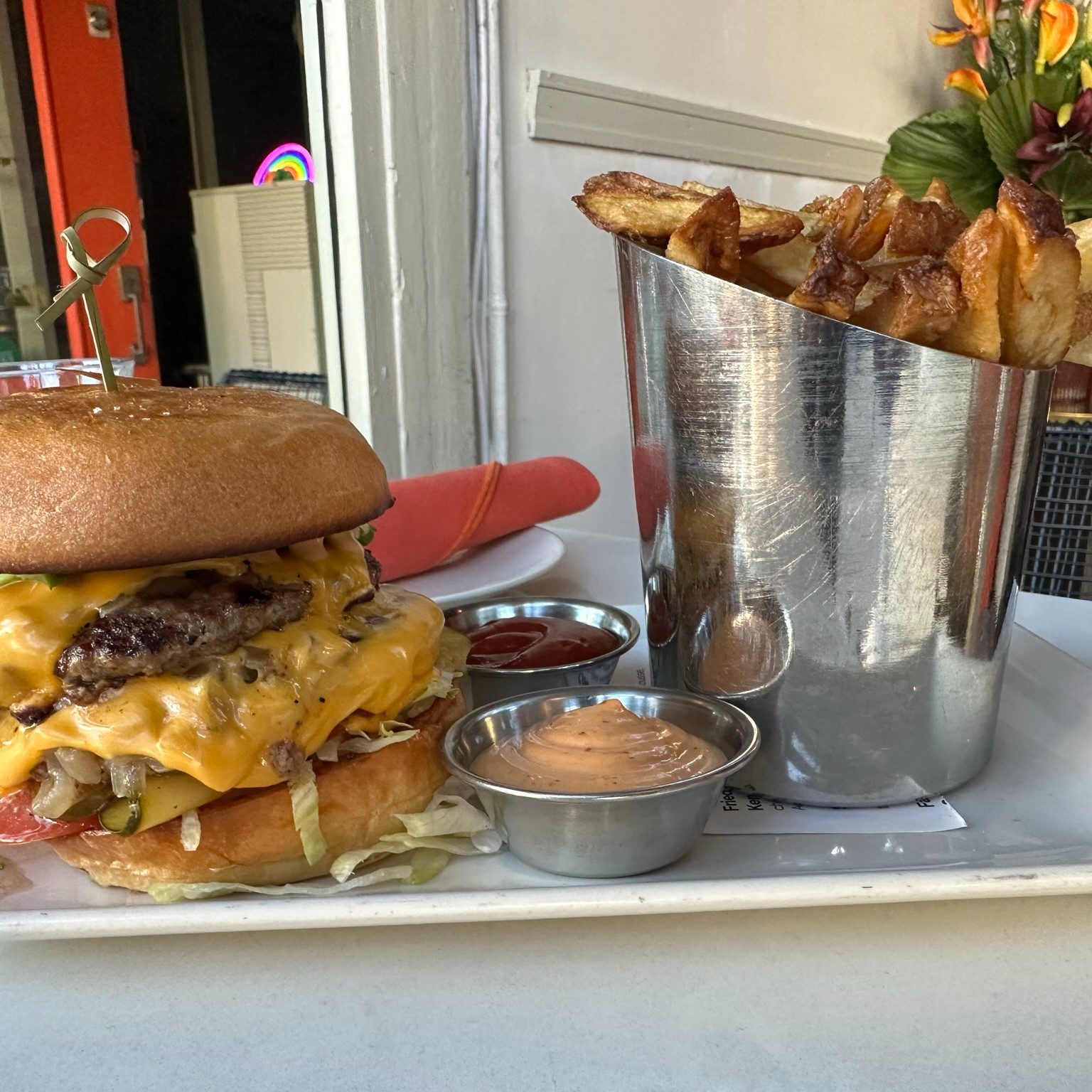 Fable’s Double Cheeseburger with House Cut Fries.