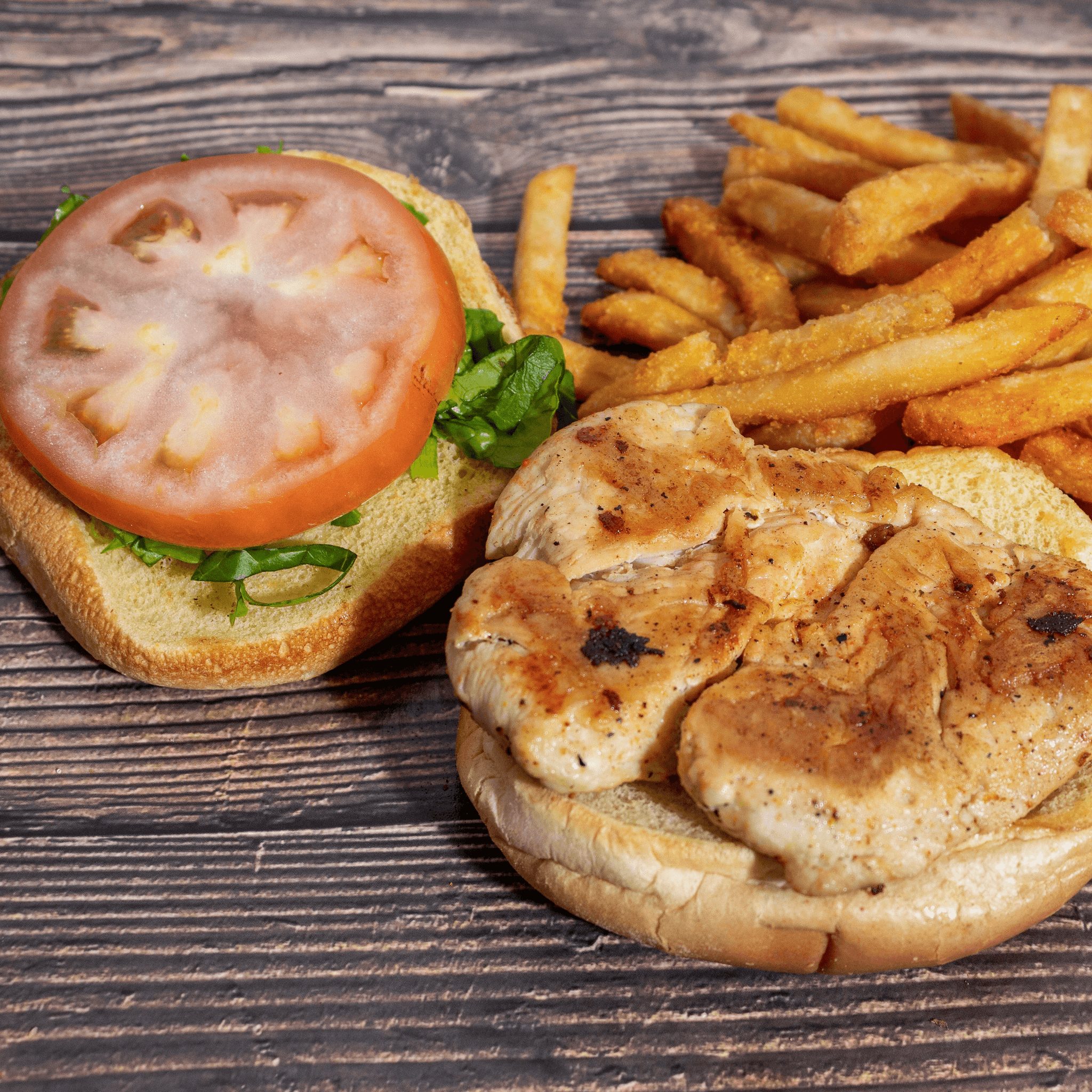 The Deluxe chicken w/ Fries.