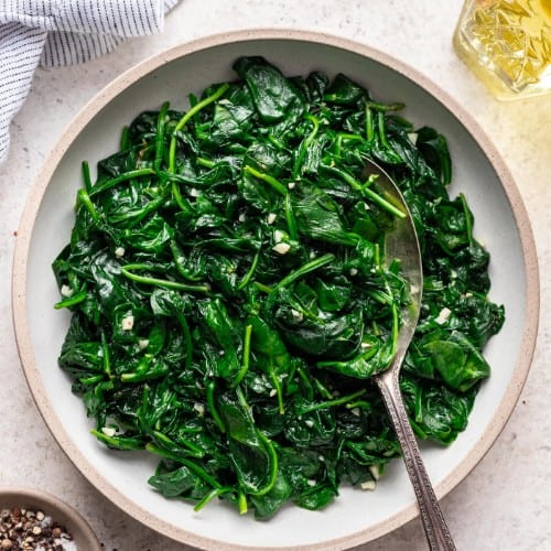 Side Sauteed Spinach.