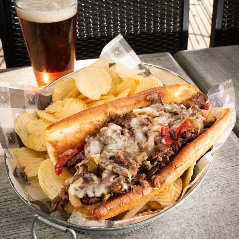 Philly cheese steak sandwich.