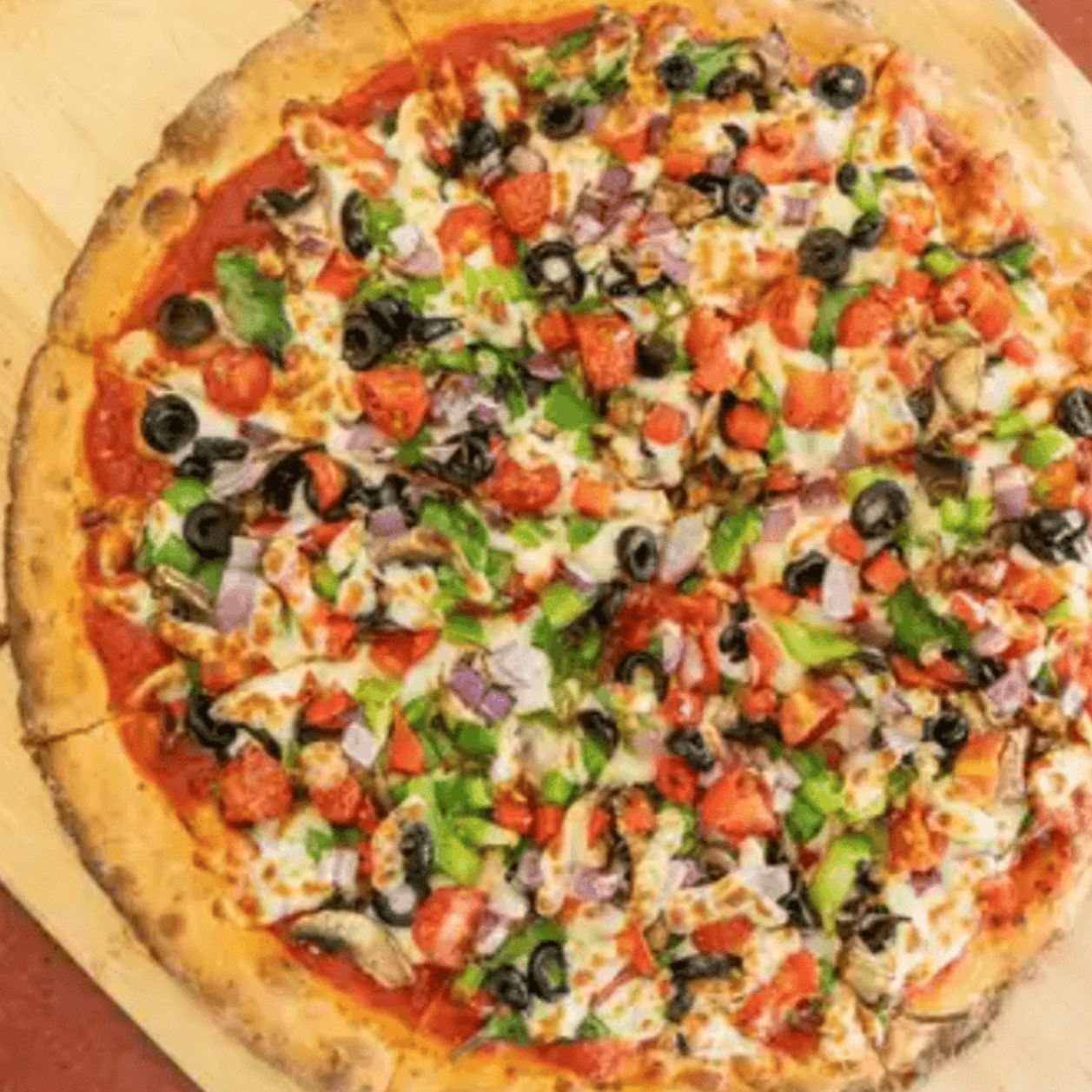 Veggie cauliflower pizza.