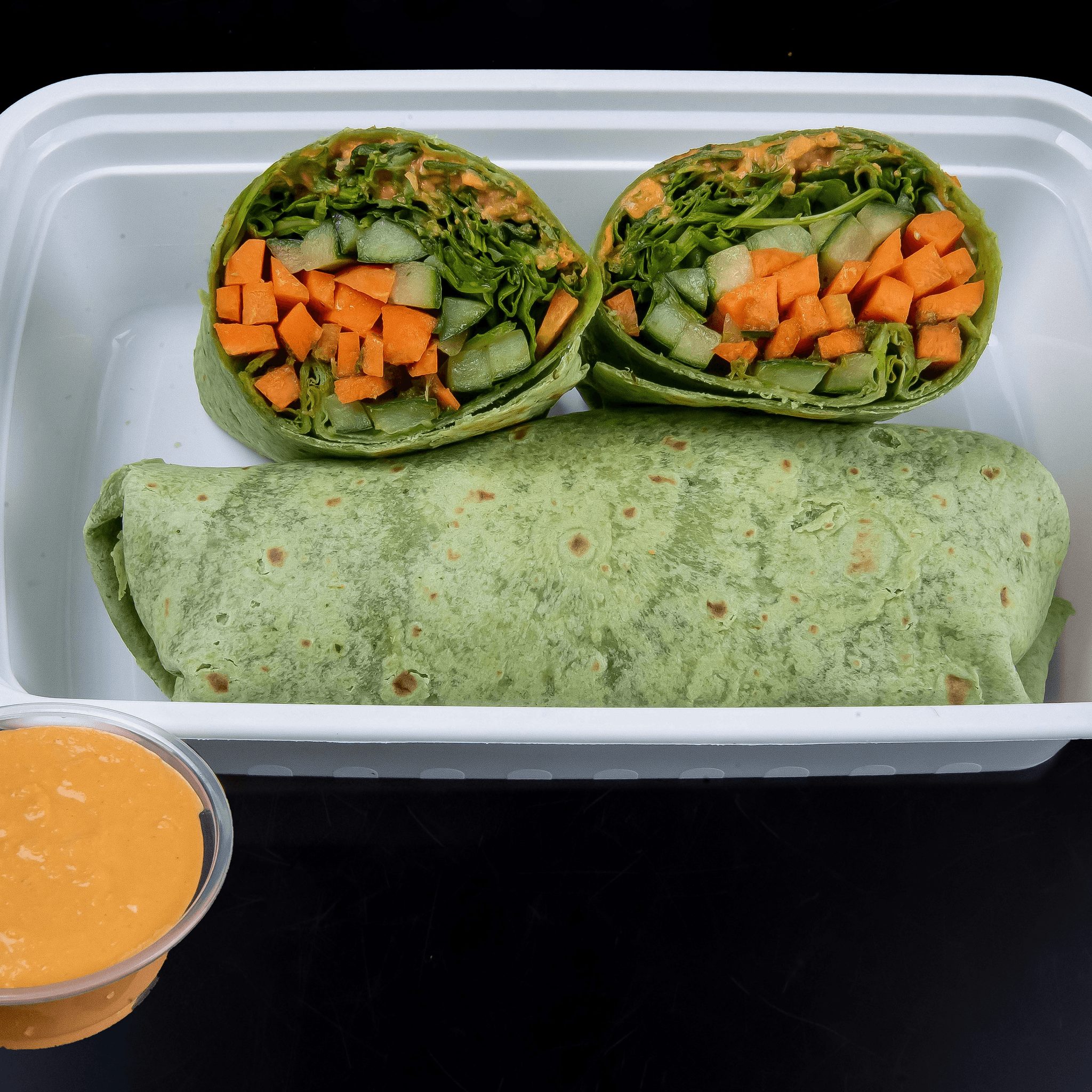 Hummus And Veggie Wrap.