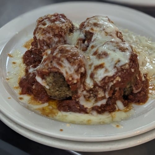 Cheesy Meatballs.