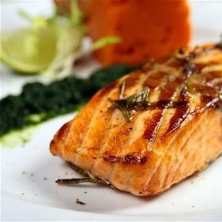 TERIYAKI GLAZED SALMON | CHAUFA RICE