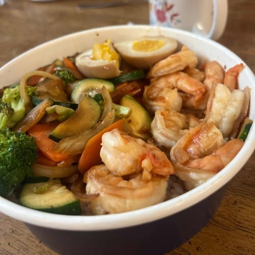 Shrimp Rice Bowl.