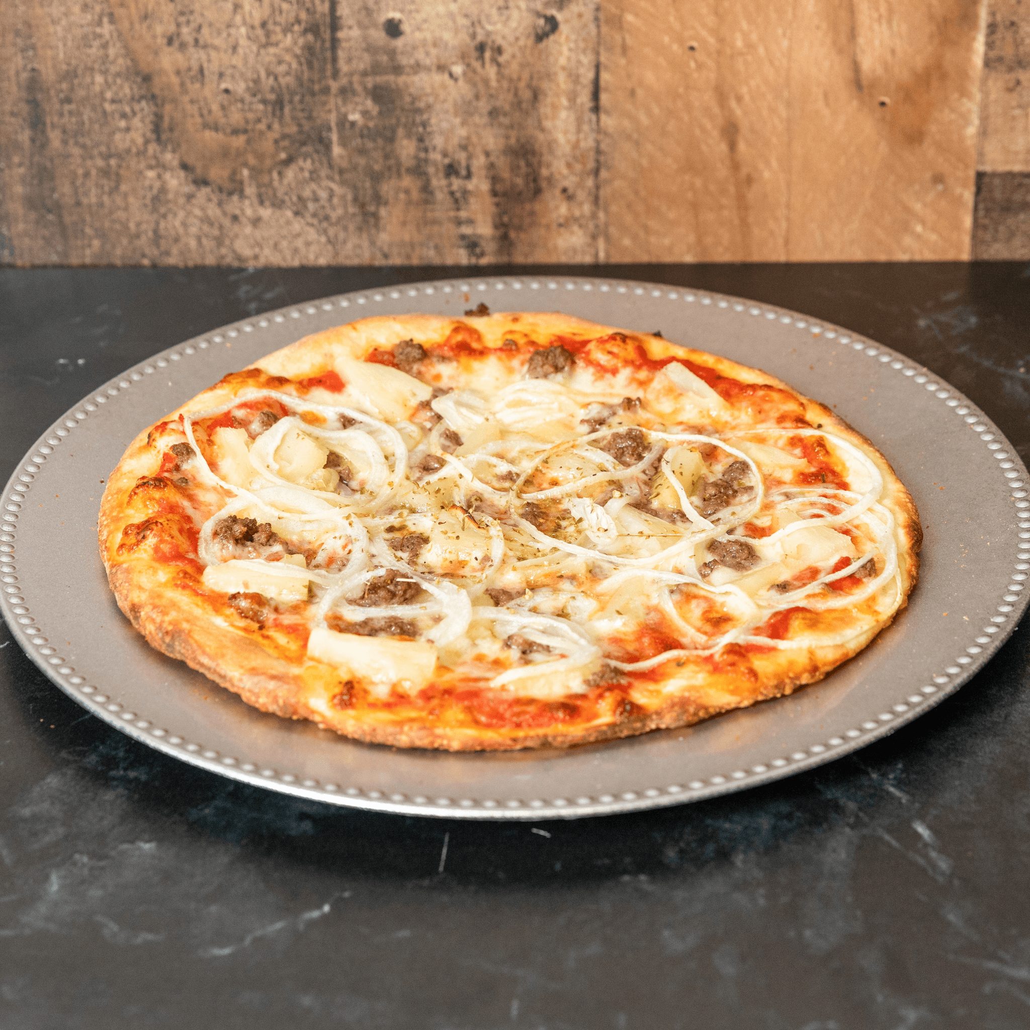 Spicy Caribbean Chicken Pizza.