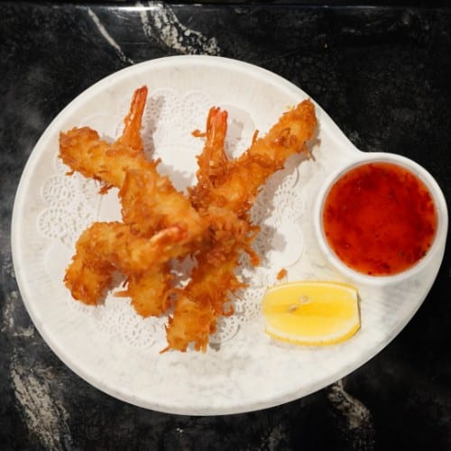 Coconut Shrimp Tempura.