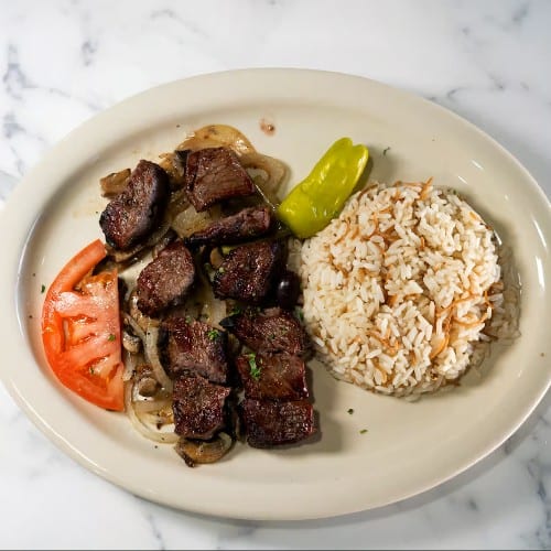 Beef Kabob Plate.