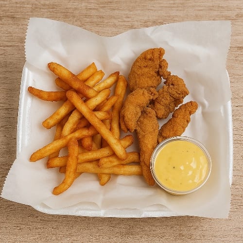 Kids Chicken Fingers w/ Fries.
