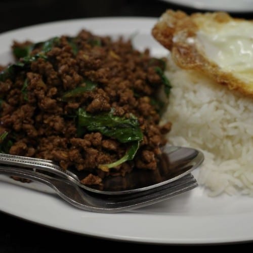 Pad Kra Pao (Over Rice).