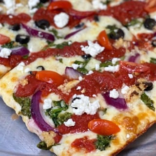 Greek Pizza - Square Pie.