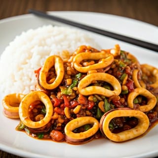 Kung Pao Squid Lunch Special