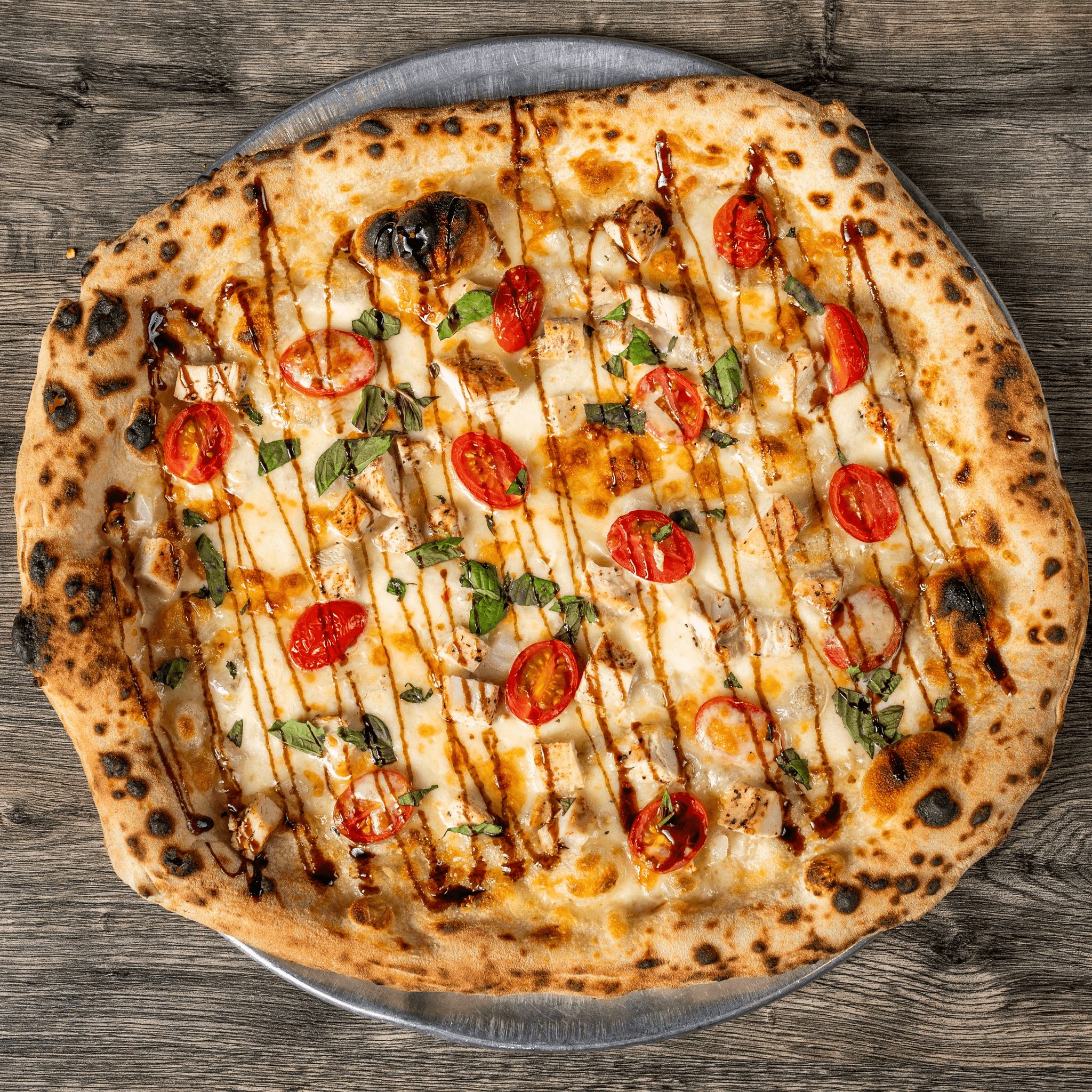 Chicken Bruschetta Pizza.