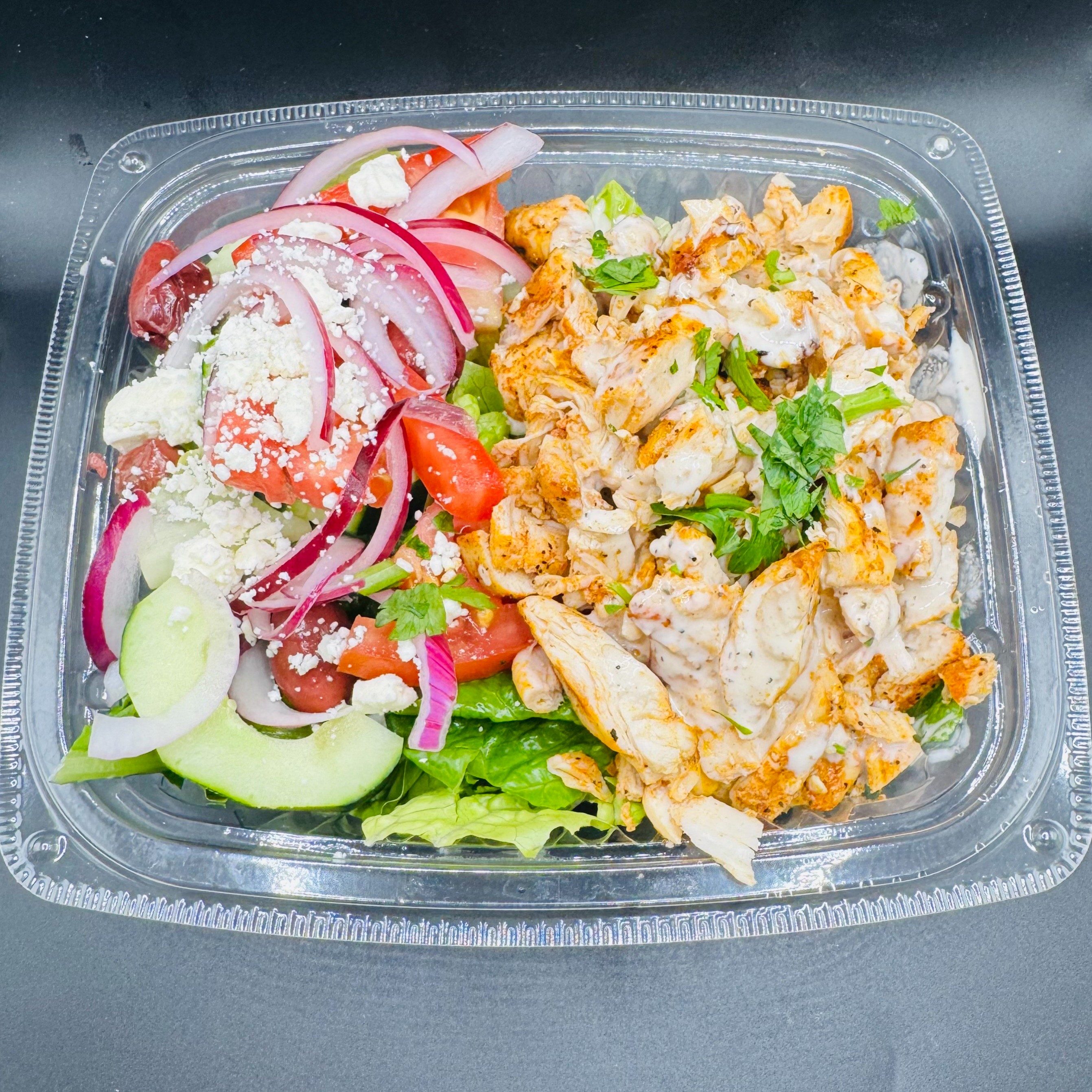 Chicken Kabob Salad Bowl.