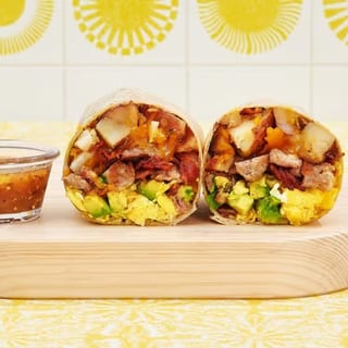 Handheld steak, bacon, tots, cheese 