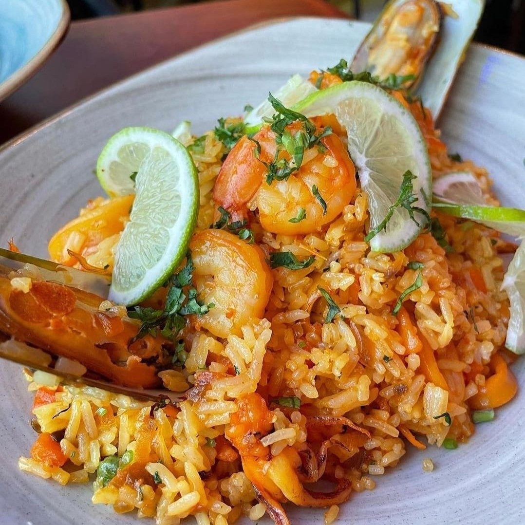 Arroz Con Mariscos.