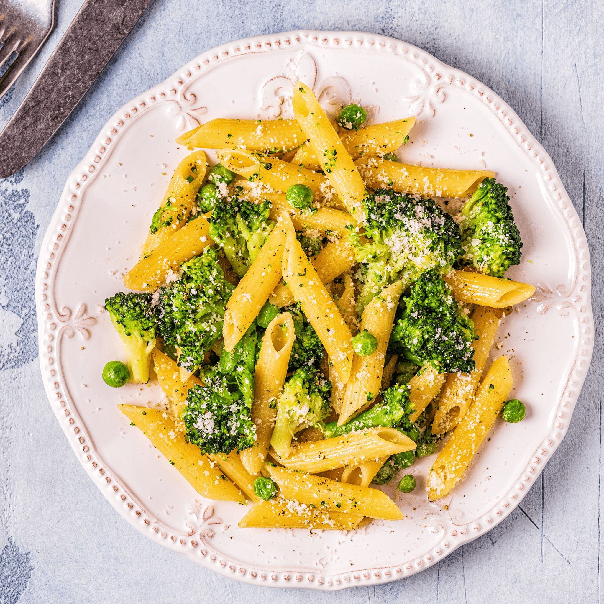 Broccoli Alfredo Pasta.