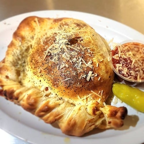 Pepperoni & Sausage Calzone.