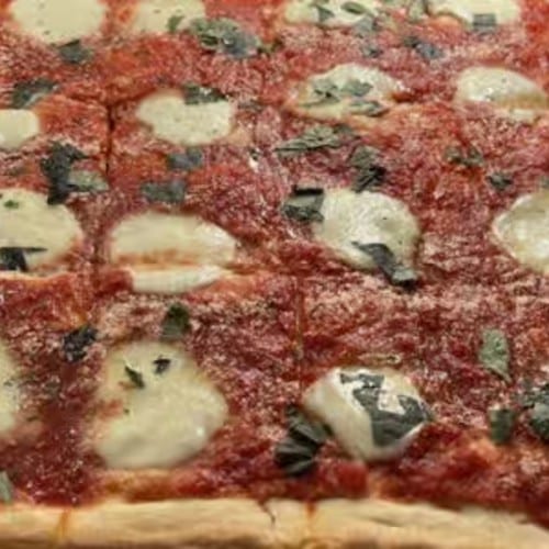 Brooklyn Square Thin Crust Pizza.