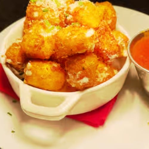 Fried Mozzarella Bites.
