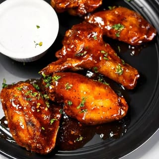 Garlic Pomegranate Chicken Wings (Sweet, Spicy, & Sour)