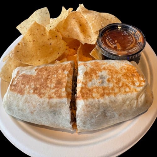 Rice And Bean Burrito.