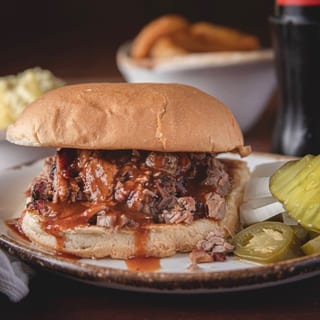 Sliced Brisket Sandwich