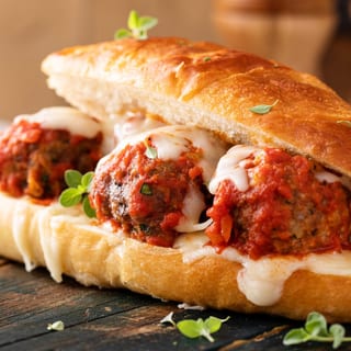 Meatball Sandwich With Fries (Sandwich)