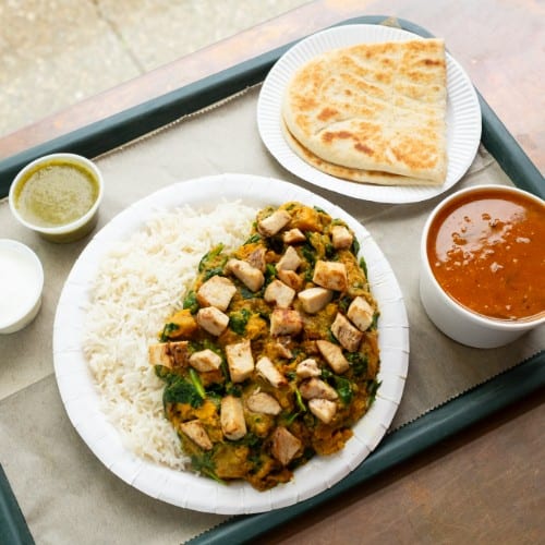 Thali Special with Chicken.