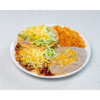 Combo 4 - Bean Tostada & Enchilada Plate