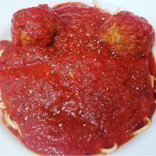 Spaghetti with meatballs