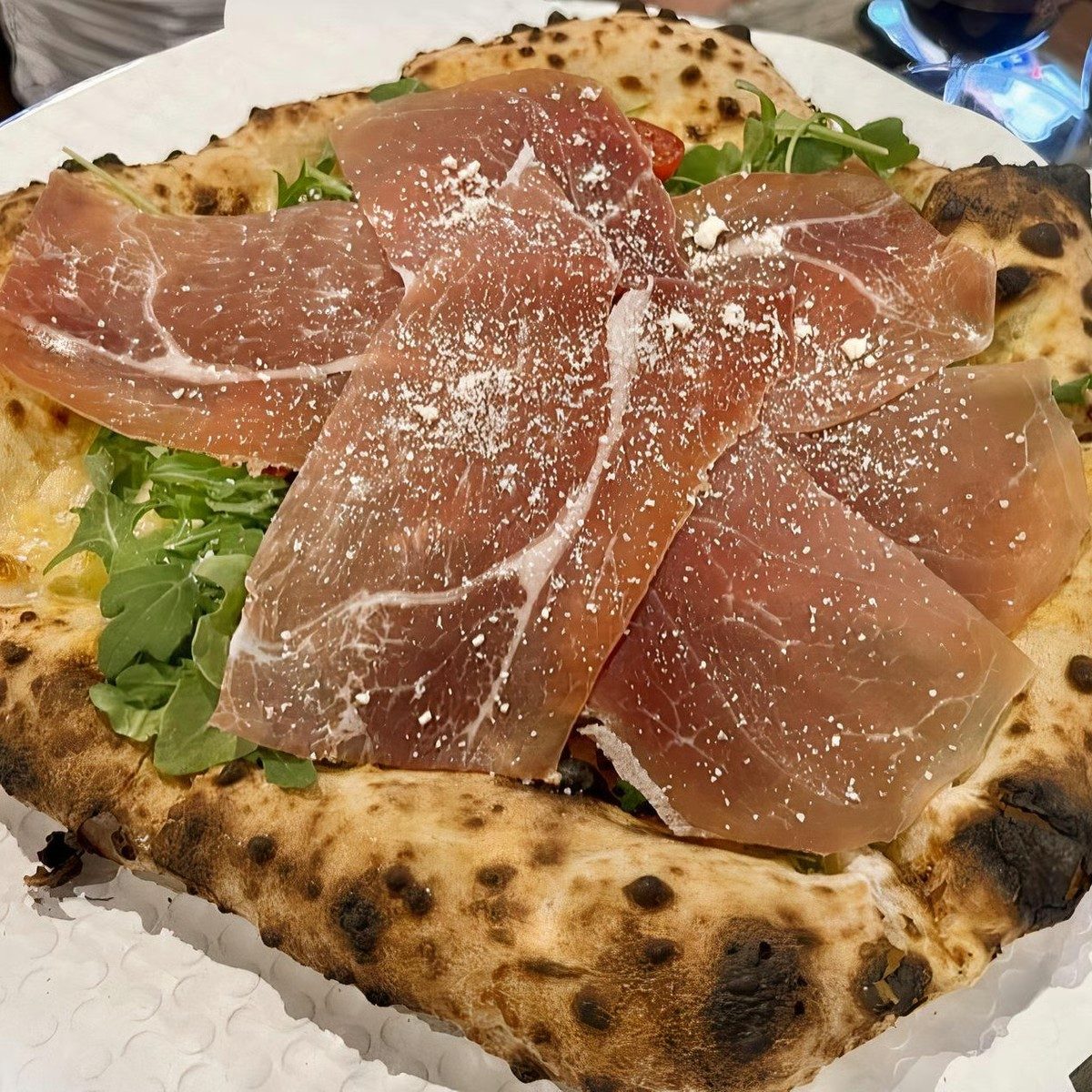Arugula Prosciutto Pizza.