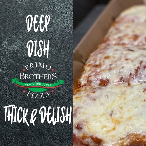 Cheese Deep Dish Sicilian - 16x16 Pizza.